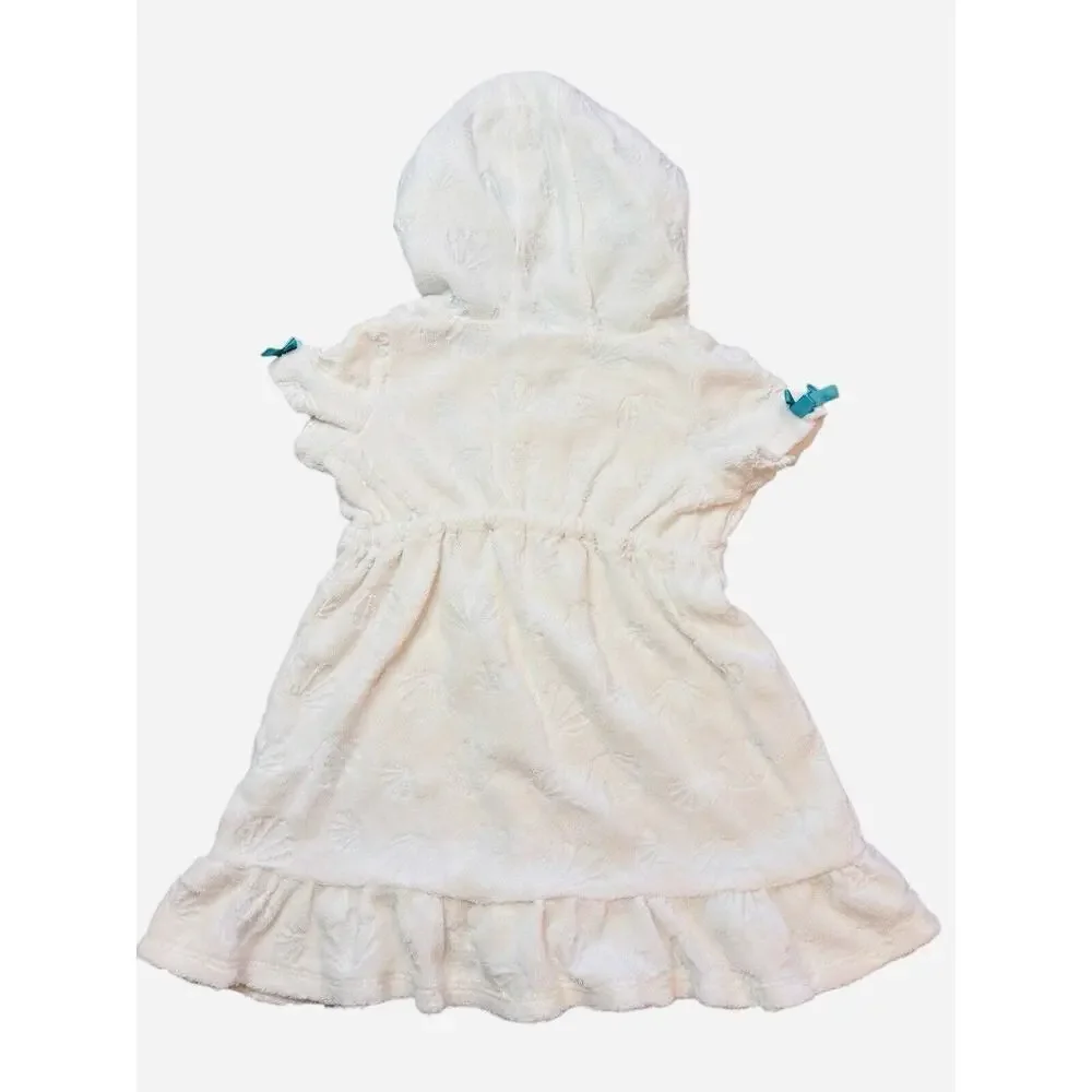 Girls Disney Ariel White Sz 12 Mo White Terry Cloth Swim Suit Cover Up Romper